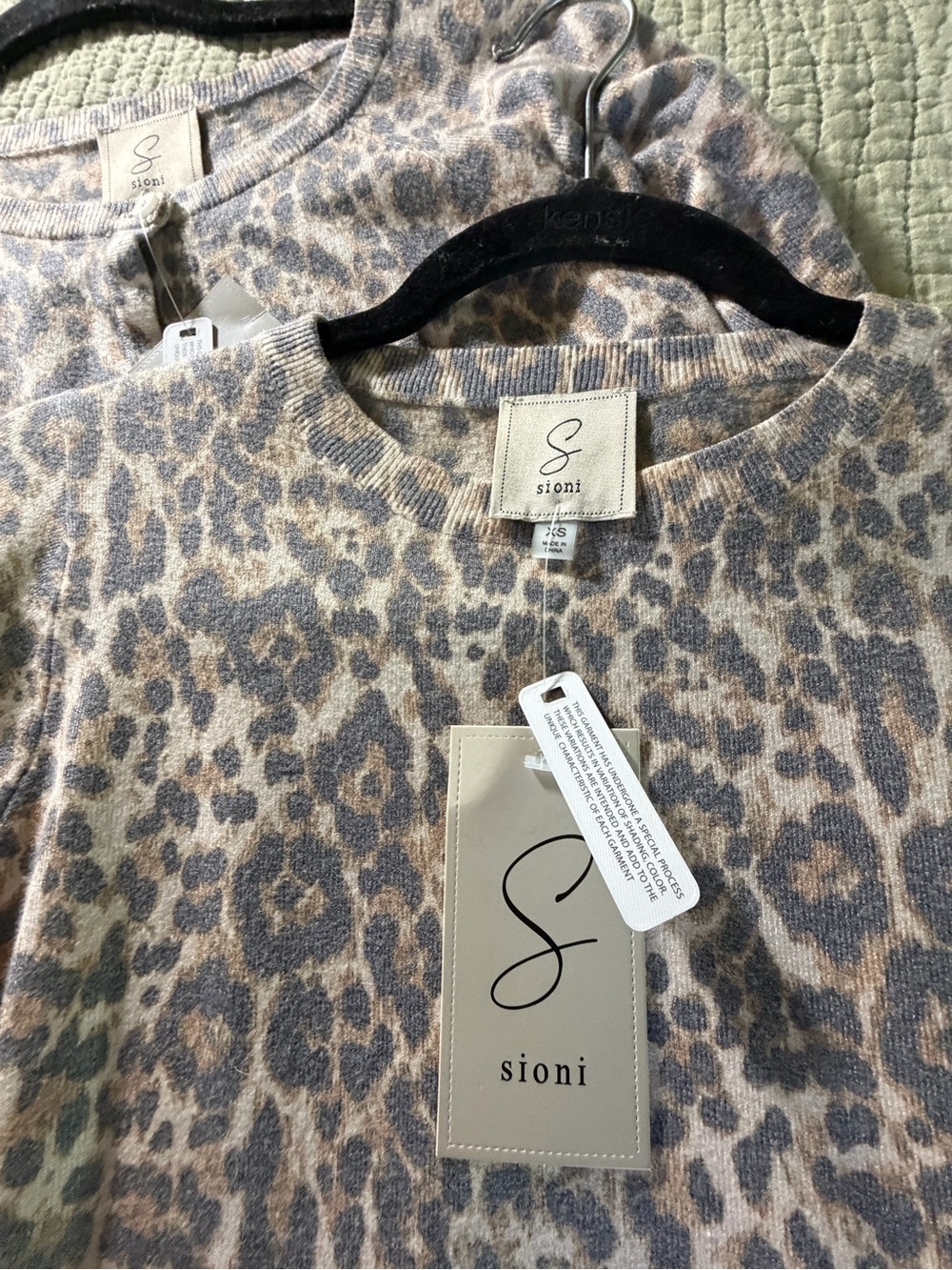 SIONO NWT’s Vintage Styled Cardigan Animal Print Sweater Set Size XS